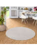 Snapstyle Hochflor-Teppich Cottage Rund in silber
