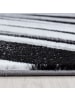 KADIMA DESIGN Teppich Kurzflor Waschbar Wellen DRAU Strapazierfähig OEKO-TEX in Schwarz