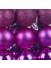 relaxdays 100-tlg. Weihnachtskugeln Set in Pink