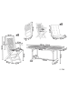Beliani 9-tlg Gartentisch Set MAUI PREMIUM in Braun/Beige