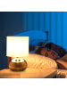 relaxdays Tischlampe in Silber/ Weiß - (H)28 x Ø 18 cm