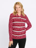 Sieh an! Ringel-Pullover in rot-weiß-gemustert