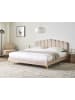 Beliani 2-tlg Doppelbett SAUVIAN in Beige/Gold