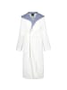 Cawö Cawö Bademäntel Damen Kapuze Classic 4345 weiß-blau - 601 in weiß-blau - 601