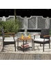 COSTWAY 2er Set Gartenstuhl in Braun