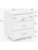 KADIMA DESIGN Nachtstand IRNO - Stilvolles Schrankmöbel mit viel Stauraum in Weiß