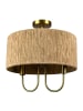 relaxdays Deckenlampe  in Natur/ Bronze - (H)35 x Ø 35 cm