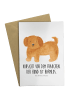 Mr. & Mrs. Panda Klappkarte Hund Flauschig mit Spruch in Weiß