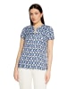 Betty Barclay Satin-Bluse mit Print in Blau/Weiß