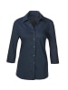 GOLDNER Kurzgröße:  Bluse Stretchbequeme Bluse mit Baumwolle in marine