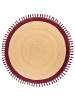 Beliani Geflochtener Teppich MARTS in Beige/Rot - (W) 200 x (L) 200 cm