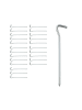 relaxdays 240x Zeltheringe in Silber - (L)18 cm