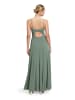 Vera Mont Abendkleid mit Lurexfaden in Green/Silver