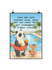 Mr. & Mrs. Panda Bild Panda Schwimmbad Pommes Design mit Spruch in Weiß