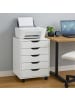 relaxdays Rollcontainer in Weiß - (B)48 x (H)66,5 x (T)39,5 cm