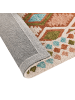 Beliani Geflochtener Teppich ERMENEK in Bunt/Braun/Blau - (W) 160 x (H) 1.2 x (L) 230 cm