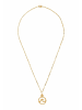 Gemshine Halskette mit Anhänger Welle in gold coloured