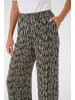 Kaffe Hose KAmille Loose fit in Black/Chalk Graphic Lines
