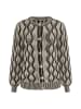 Albee Women Strickjacke in Wollweiss Schwarz