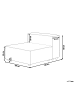 Beliani Sofaelement APRICA in Beige/Schwarz - (W) 88 x (H) 68 x (L) 120 cm
