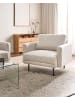 Beliani Sessel BREDA in Beige/Schwarz - (W) 100 x (H) 85 x (L) 85 cm