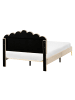 Beliani Doppelbett SAUVIAN in Beige/Gold - (W) 125 x (H) 98 x (L) 207 cm