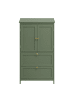 VASAGLE Badschrank in Grün - (B)60 x (H)110 x (T)30 cm