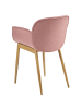 Beliani 2er-Set Esszimmerstuhl ALICE in Rosa/Heller Holzfarbton