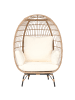 Beliani Sessel VEROLI in /Beige/Schwarz - (W) 107 x (H) 150 x (L) 90 cm