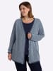 sheego Strickjacke in eisblau-rauchblau