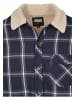 Urban Classics Urban Classics Herren Sherpa Lined Shirt Jacket in navy/wht