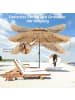 COSTWAY Sonnenschirm Hawaii 270cm mit LED in Braun