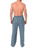 NORMANN Lange Schlafanzug Pyjama Flanell Hose kariert - 88095 in marine