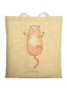 Mr. & Mrs. Panda Beuteltasche Katze Umarmen ohne Spruch in Gelb Pastell