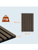 relaxdays 4 x Akustikpaneele in Dunkelbraun - (B)60 x (H)120 cm