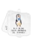 Mr. & Mrs. Panda 2er Set Topflappen  Pinguin Lolli mit Spruch in Weiß
