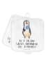 Mr. & Mrs. Panda Topfhandschuhe Pinguin Lolli mit Spruch in Weiß