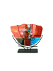GILDE Vase "Mary" in Rot - (H) 49,5cm