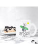 Mr. & Mrs. Panda Geschenktasse Panda Surfen mit Spruch in Transparent