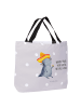 Mr. & Mrs. Panda Strandtasche Axolotl Tequila mit Spruch in Grau Pastell