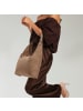 Florence Florence Schultertasche Leder dunkelbeige, taupe ca. 43cm