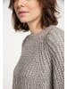 myMo Strickpullover in Grau Mehrfarbig