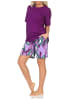 NORMANN Kurzarm Schlafanzug Shorty Pyjama - 85298 in lila
