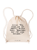 Mr. & Mrs. Panda Sportrucksack AliZeichen: "Wie lange ist... mit Spruch in Creme