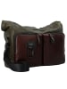 Piquadro Harper Umhängetasche Leder 34 cm Laptopfach in green-dark brown