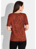 GOLDNER Kurzgröße:  Shirt Shirt in orange / schwarz / gemustert