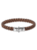 Rebel & Rose Armband Small Braided Raw Cognac in braun