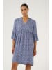 Kaffe Kleid KAlauren A-shape in Blue/Chalk Flower Print