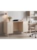 Beliani Schreibtisch ARVANI in Beige - (W) 140 x (H) 76 x (L) 50 cm
