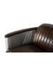 Giner y Colomer Zweisitzer-Sofa mit braunem Lederbezug und antikem Finish in Brown